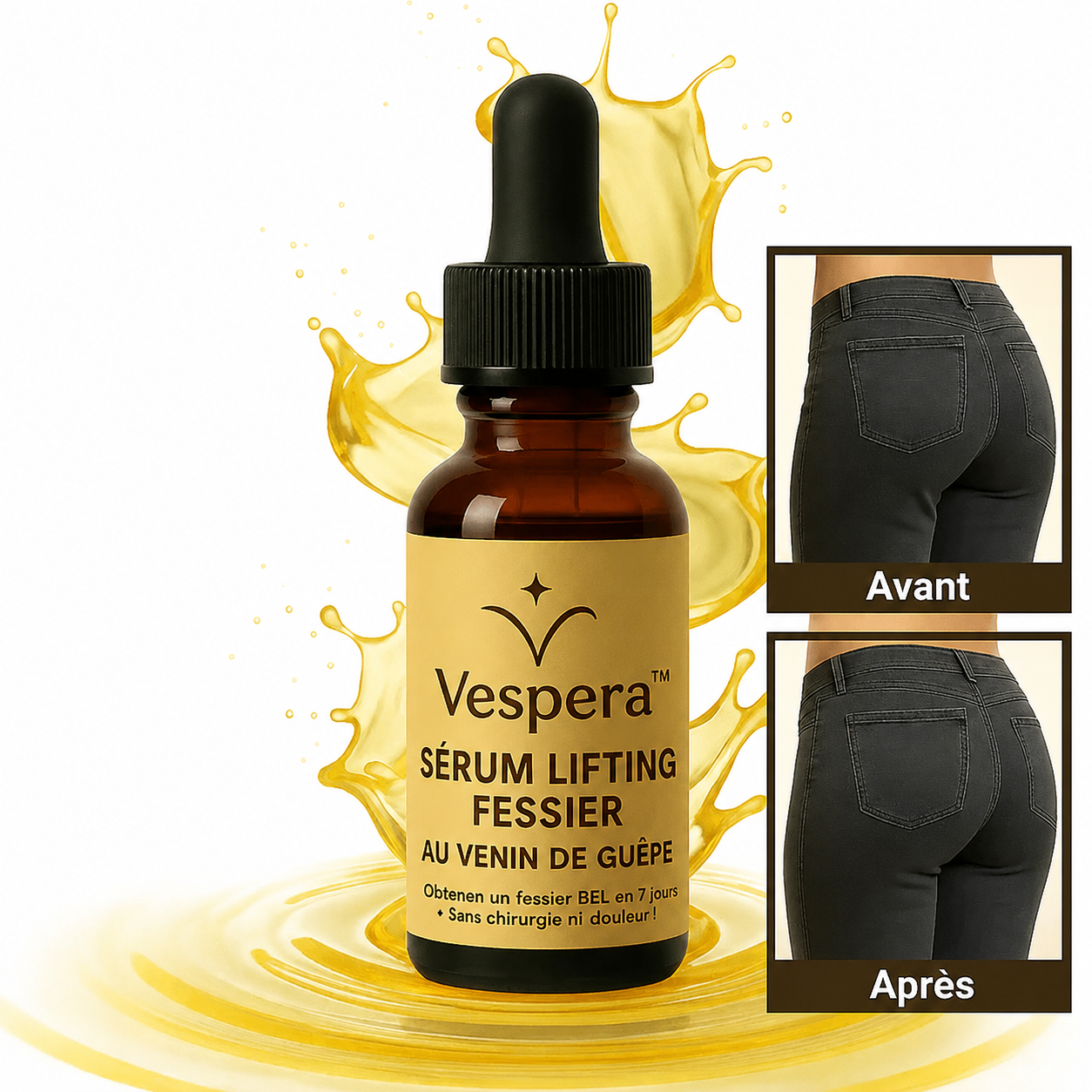 Sérum liftant Vespera™  Lift des fesses au venin de guêpe en 7 jours