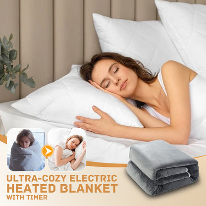 🛏️ 50% DE RÉDUCTION! ✨ Couverture Chauffante Électrique - 6 Niveaux de Chaleur pour un Confort Optimal en Hiver ❄️🔌
