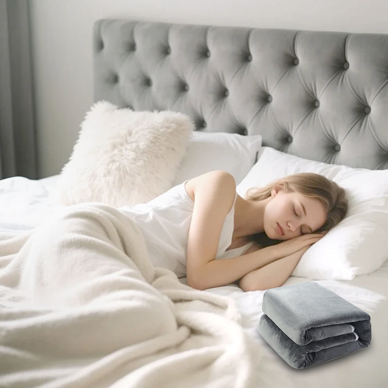 🛏️ 50% DE RÉDUCTION! ✨ Couverture Chauffante Électrique - 6 Niveaux de Chaleur pour un Confort Optimal en Hiver ❄️🔌