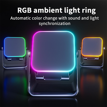 ⏳Offre spéciale à durée limitée⏰Enceinte Bluetooth sans fil à induction 5 en 1 avec support réglable pour téléphone