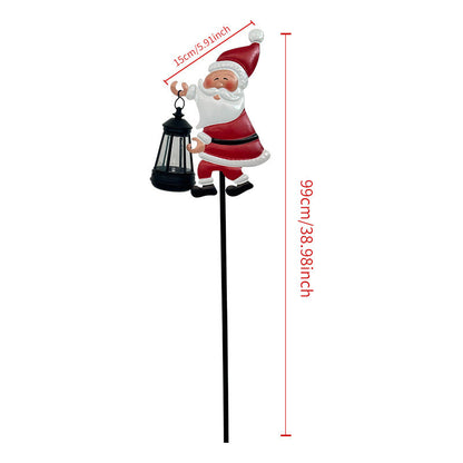 🎅 Soldes de Noël : 49 % de réduction !!🎄🎅Lumière solaire pour jardin en forme de Père Noël