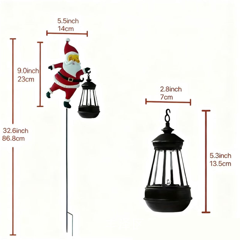 🎅 Soldes de Noël : 49 % de réduction !!🎄🎅Lumière solaire pour jardin en forme de Père Noël