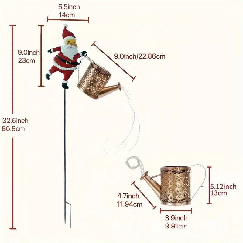 🎅 Soldes de Noël : 49 % de réduction !!🎄🎅Lumière solaire pour jardin en forme de Père Noël