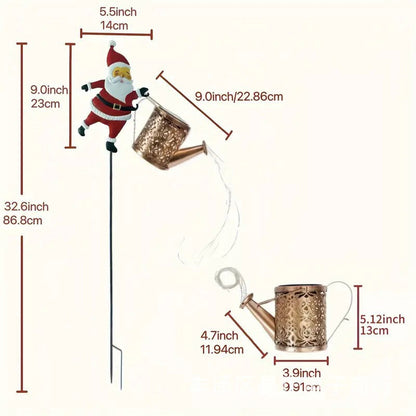 🎅 Soldes de Noël : 49 % de réduction !!🎄🎅Lumière solaire pour jardin en forme de Père Noël